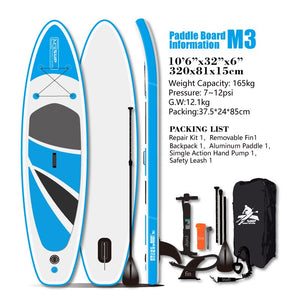 New Inflatable Paddle Board Inflatable Paddle Board SUP Surfboard Outdoor Water Sports Paddleboard