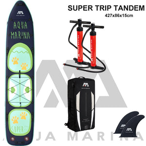 AQUA MARINA 2 PERSON big size inflatable sup stand up paddle board surf board SUPER TRIP TANDEM surfboard inflatable kayak