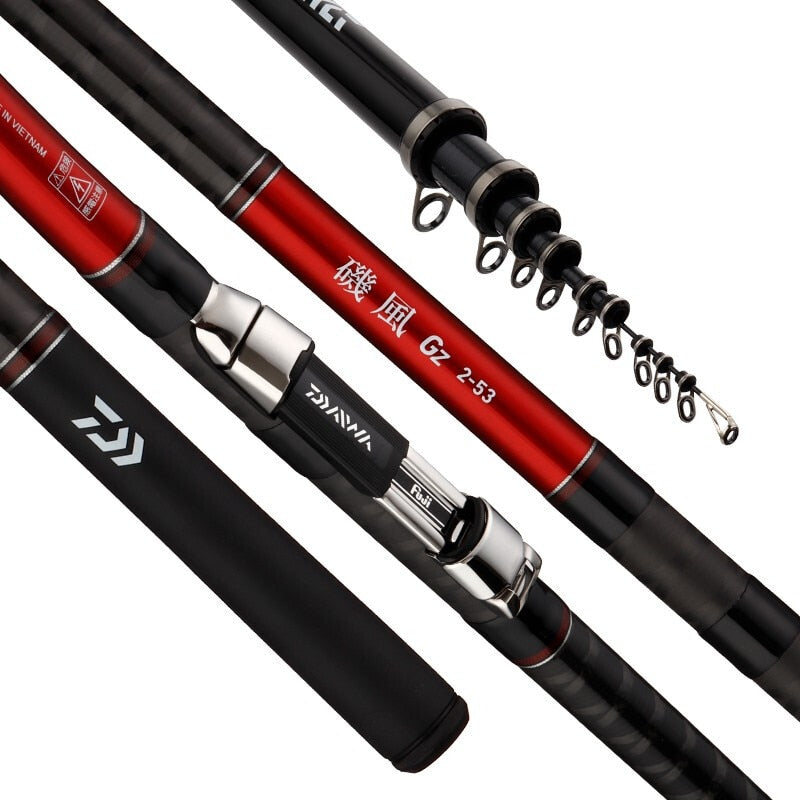 100% Original Japan Daiwa Full Fuji Parts High Carbon ISO Rod Rock Fishing Rod Telecopic Fishing Rod 4.5/5.4m Fuji SIC Guides