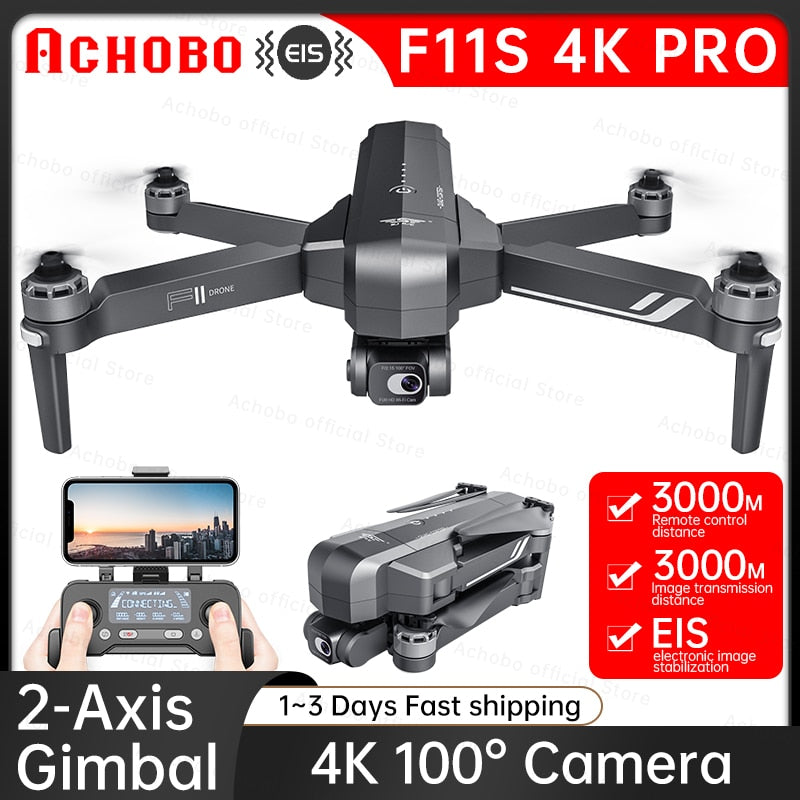 SJRC F11S 4K PRO Drone 4K Professional With HD Camera 3KM GPS 5G WiFi EIS 2 Axis Gimbal F11  RC Foldable Brushless Quadcopter