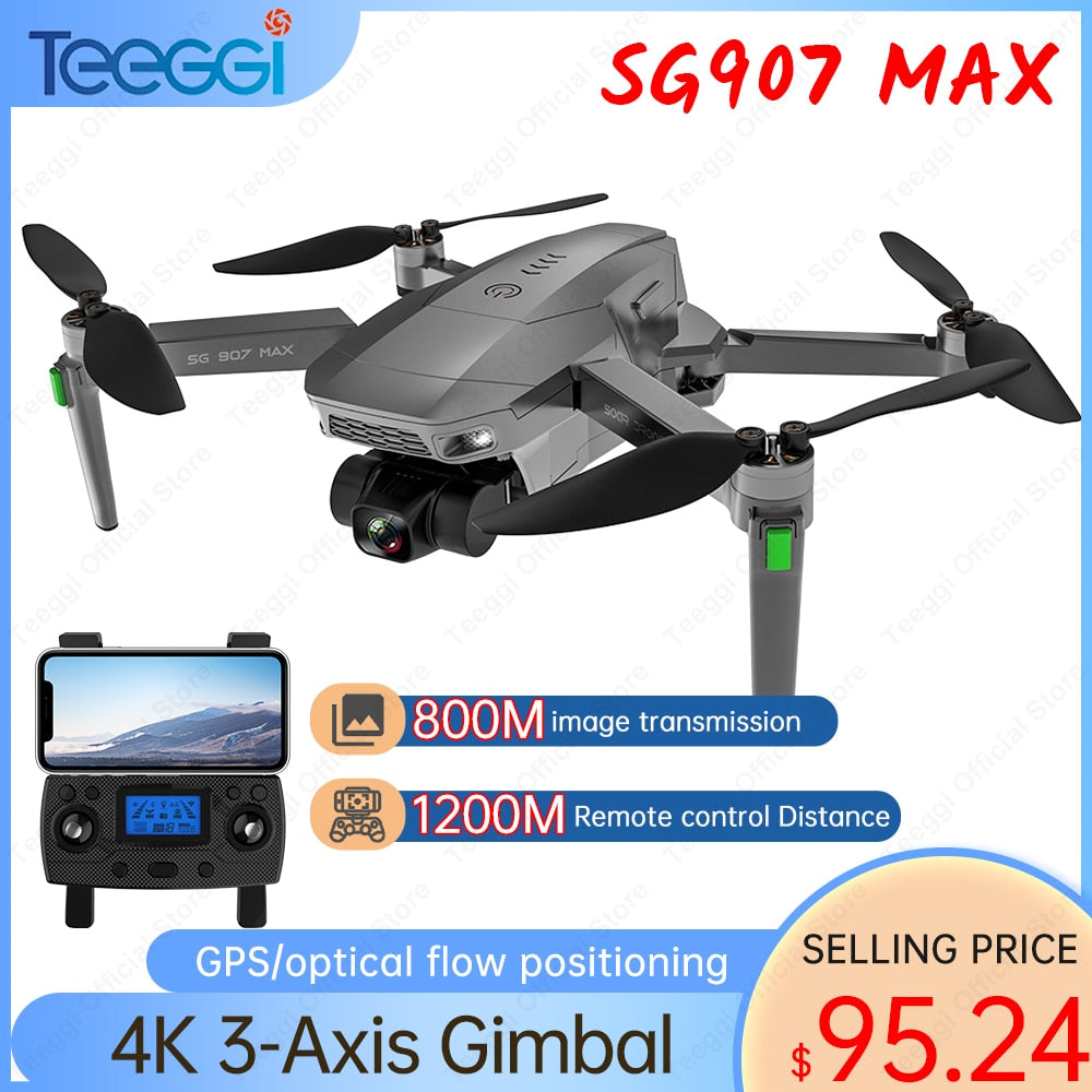 ZLL SG907 MAX / SG907SE 5G WiFi Drone 4k Profesional GPS With 4K Camera 3-Axis Gimbal Profesional RC Quadcopter Dron VS KF102