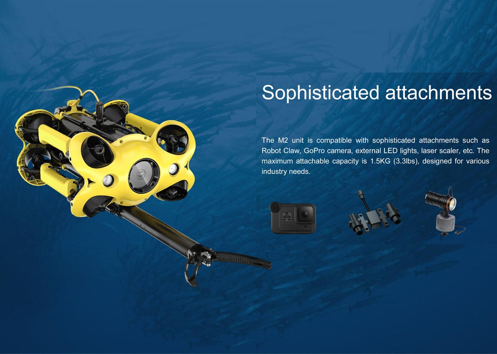 Chasing M2 Underwater Drone Rov Robot with P100 4K Camera Mini Drone Motors Diving Fishing Drones 3-section anti-current