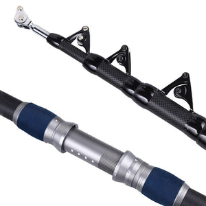 4.2M Carbon Fishing Rod 50kg above Superhard Long Distance Throwing shot Rod Telescopic Sea Boat Super High Quality Fishing Gear