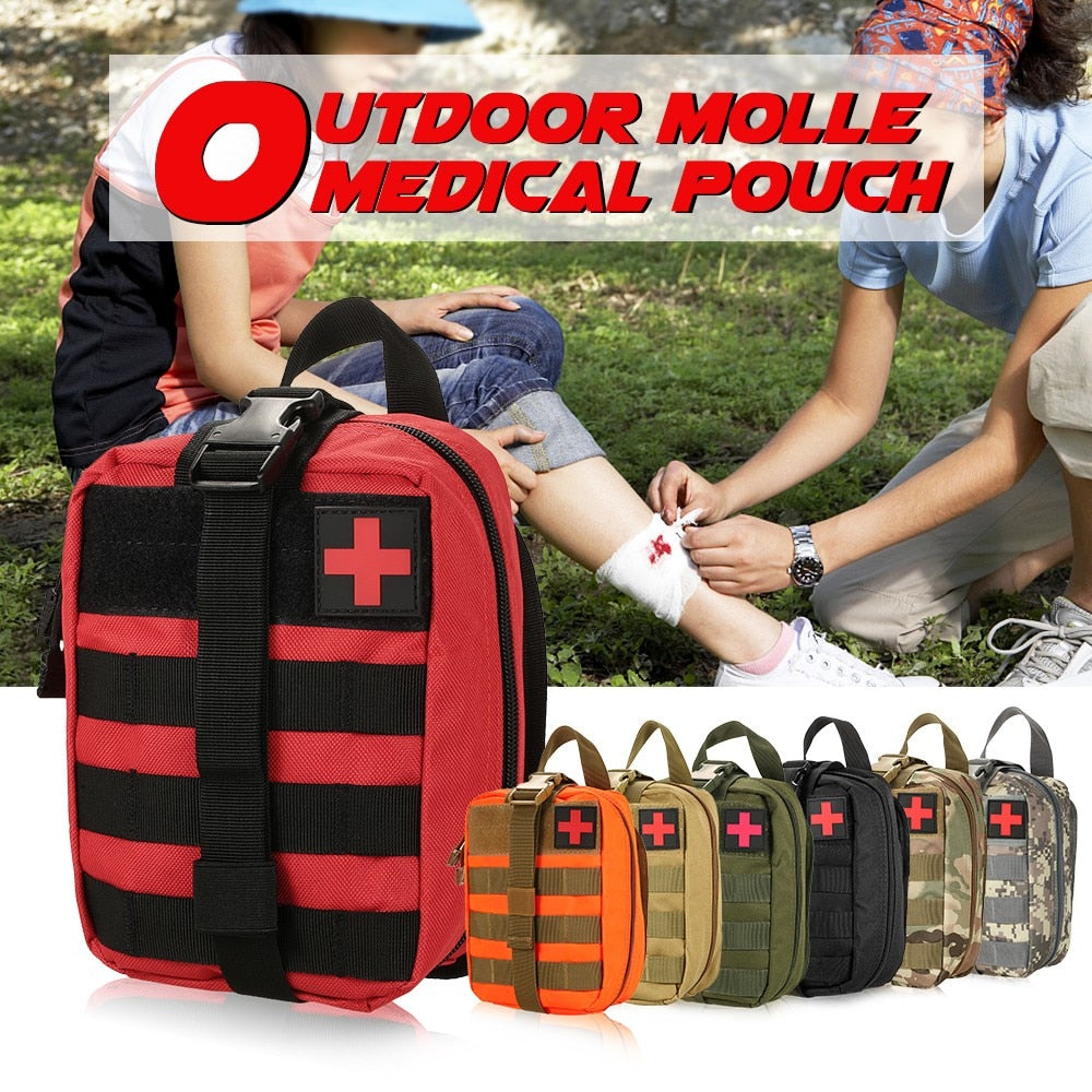 Outdoor MOLLE Medical Pouch First Aid Kit Utility Bag Emergency Survival First Responder Medic Bag