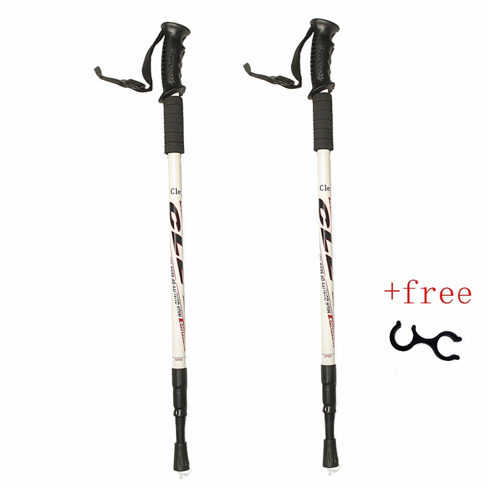 2Pc/Pair 135CM Walking Stick Trekking Aluminum alloy Hiking stick