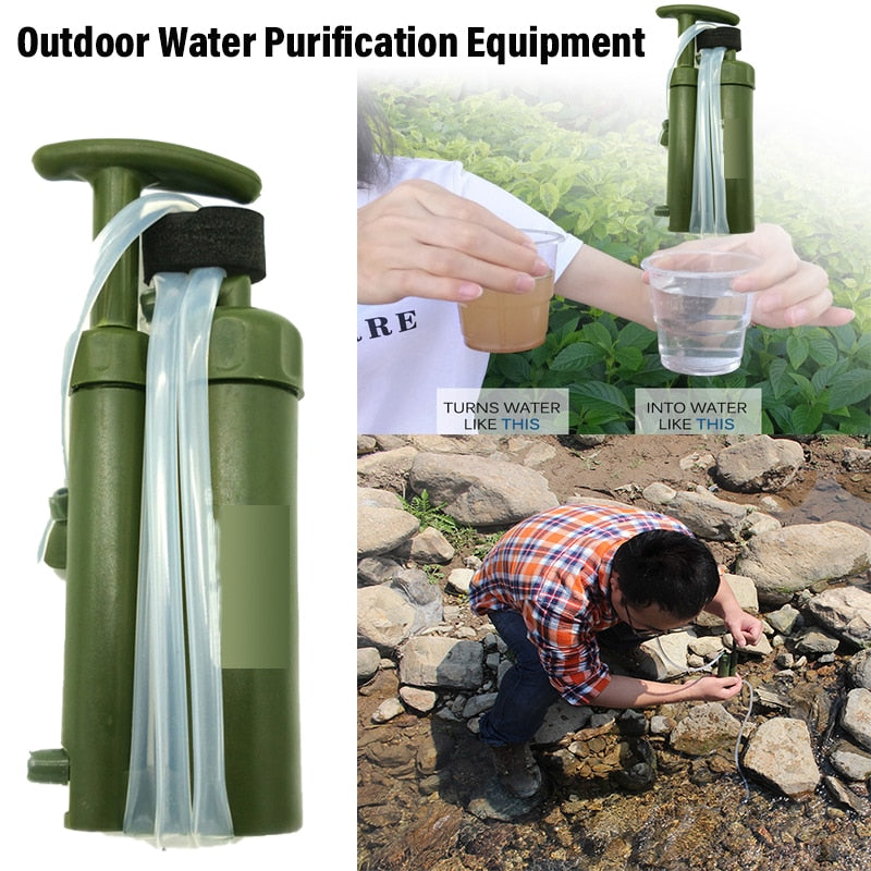 Outdoor Hiking Water Filter 0.1 Micron 2000L Ceramic Membrane Water Purifier Field Camping Portable Emergency Survival Equipment