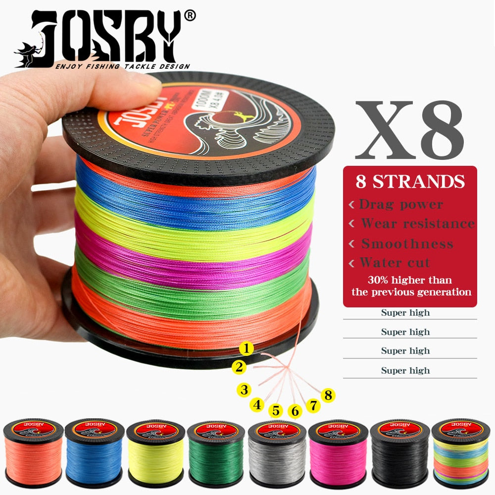 Braided Fishing Line 8 Strand 100M 300M 500M 1000M Fly Sea Saltwater Weave