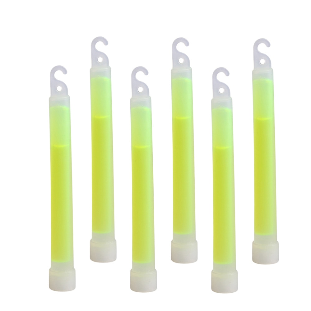 10PCS 6-INCH Industrial Grade Glow Sticks Ultra Bright Emergency Light Sticks - Green/Yellow