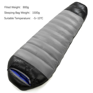 Goose Down Adult Mummy Camping Sleeping Bag New 4 Season Waterproof Travel Warm Down Sleep Bag for Outdoor Hiking