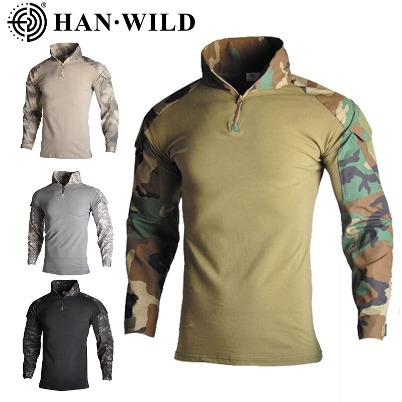 Tactical Camouflage Military Men Multicam US Army Combat Assault Camo Militar Uniform Airsoft Breathable Hiking Fishing Shirt