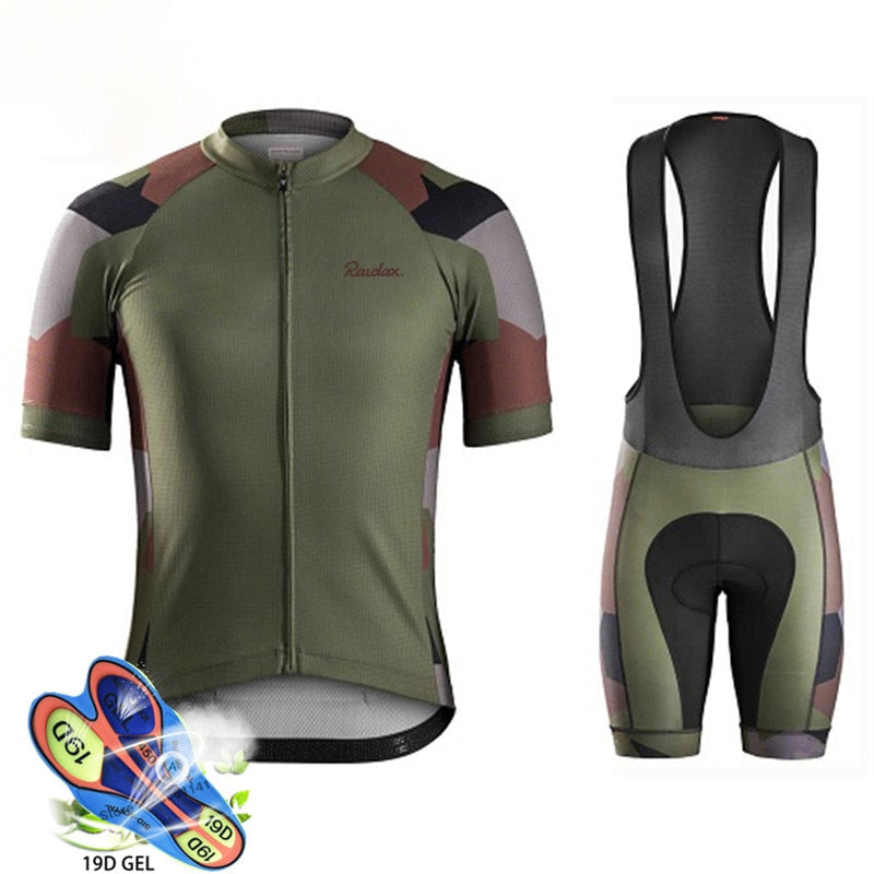 2021 Raudax Summer Cycling Jersey Set Breathable MTB Bicycle Cycling Clothing Mountain Bike Wear Clothes Maillot Ropa Ciclismo