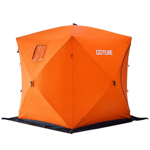 3-4 Person Windproof Insulated Ice Tent Ice Fishing Shelter with 2 Doors