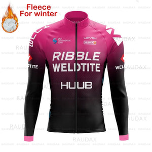 HUUB Winter Fleece Cycling Clothes Maillot Ropa Ciclismo Man&#39;s Long Sleeve Warm MTB Bike Clothes Road Bike Cycling Jersey Set