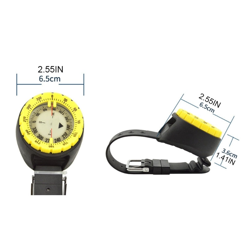 Underwater 50m Diving Compass Professional Waterproof Navigator Digital Scuba