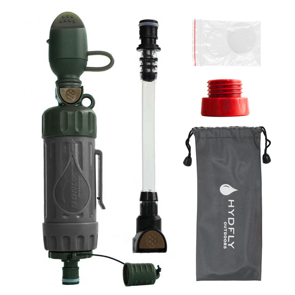 Multiple Fuction Water Purifier Portable Water Filter Straw Drinking Water Filtration Purifier for Outdoor Survival Emergency