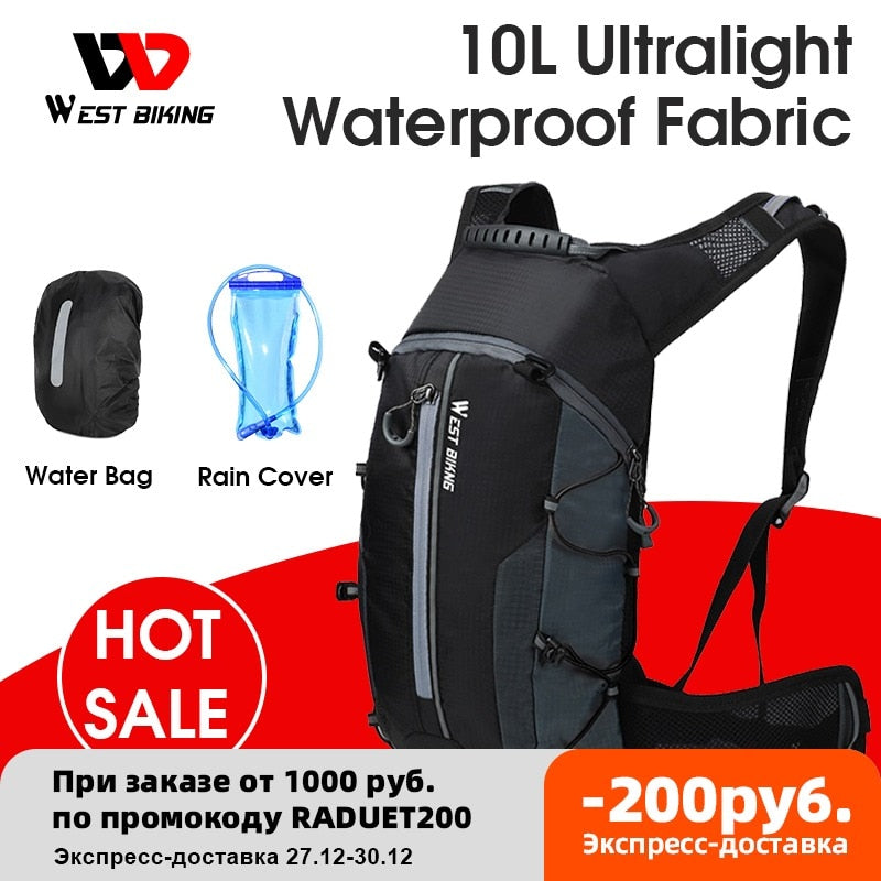 WEST BIKING Ultralight Bicycle Bag Portable Waterproof Sport Backpack 10L Outdoor