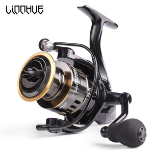 LINNHUE Fishing Reel HE500-7000 Max Drag 10kg Spare Metal Spool Ball Grip Spinning Reel Saltwater Fresh For Carp Reel Fishing