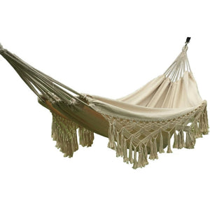 Multifunctional Portable Hammock Garden Sleeping Bed Tassel Design Hanging Bed for Indoor Outdoor Camping