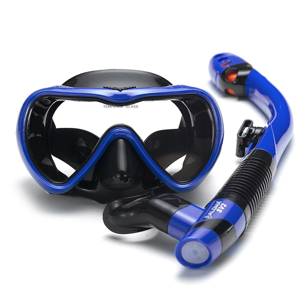 Leakproof Snorkel Set Anti-fog Swimming Snorkeling Goggles Glasses with Easy Breath Dry Snorkel Tube Swimming Scuba Diving Mask