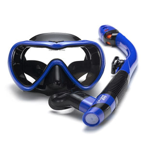 Leakproof Snorkel Set Anti-fog Swimming Snorkeling Goggles Glasses with Easy Breath Dry Snorkel Tube Swimming Scuba Diving Mask