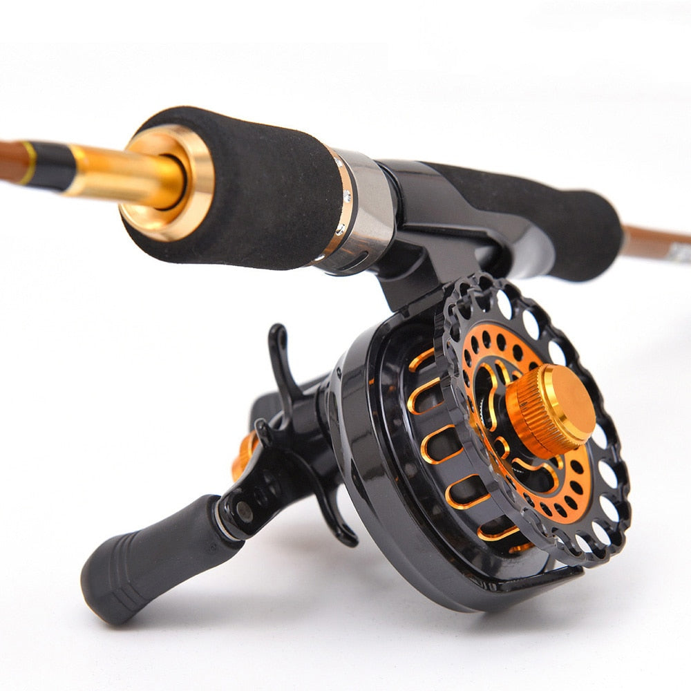 Full Metal Drum Reel 6+1BB Gear Ratio 2.8:1 Semimetal Fishing Left/Right Hand Fly Reel Raft Ice Fishing Reels Micro Lead Wheel