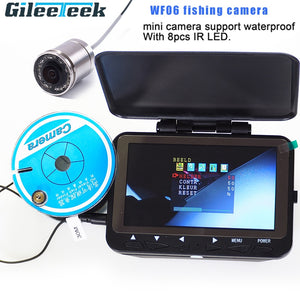 WF06 Fishing Camera 4.3inch LCD Monitor 15/30M Cable 1000TVL Fish Finder Underwater Fishing Camera with 8PCS LED Night Vision