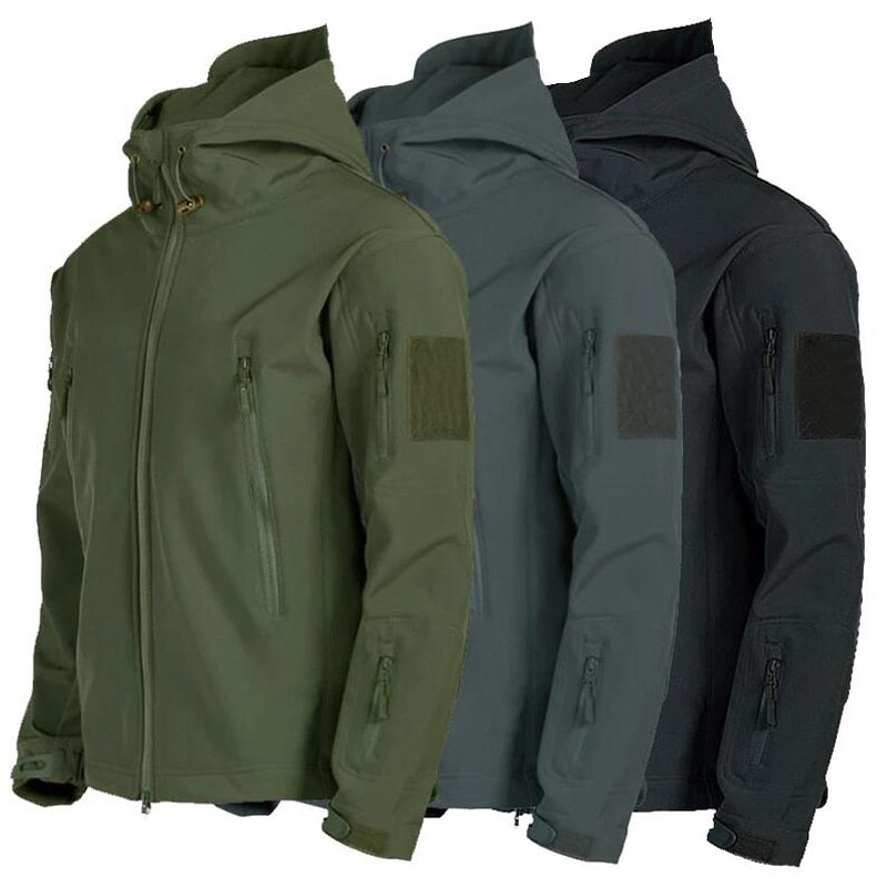 Tactical Hiking Jacket Outdoor Soft Shell Windproof Waterproof Windbreaker Coats Men Military Tactical Outerwear Hunting Clothes